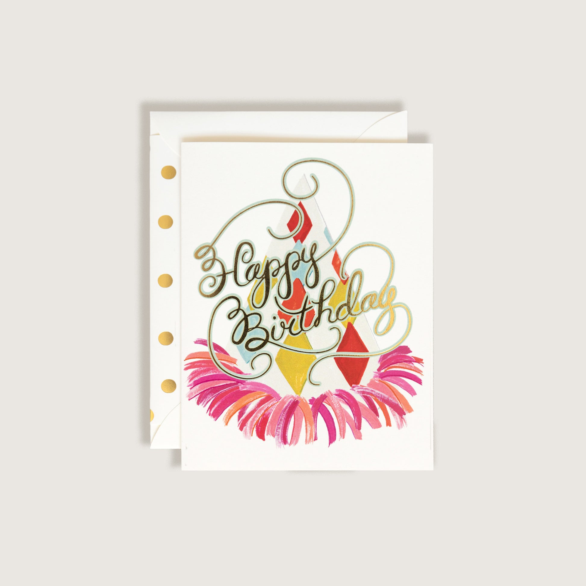 Happy Birthday Party Hat Greeting Card