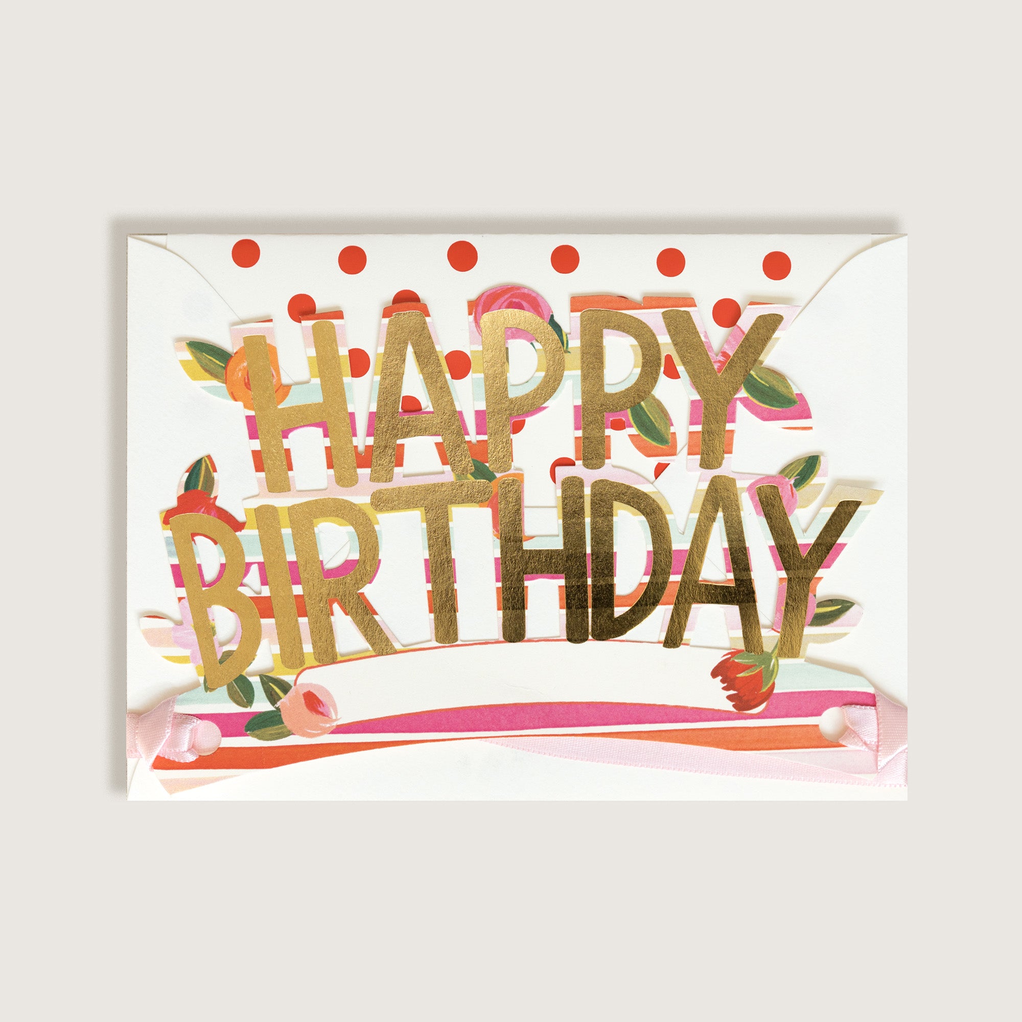 Wearable Happy Birthday Striped Crown