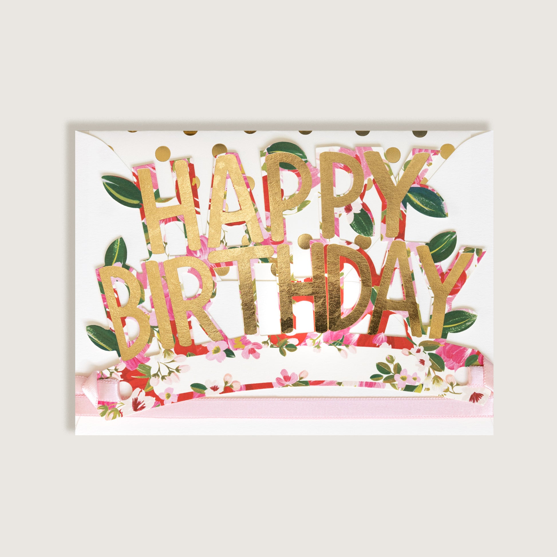 Wearable Happy Birthday Crown in Floral