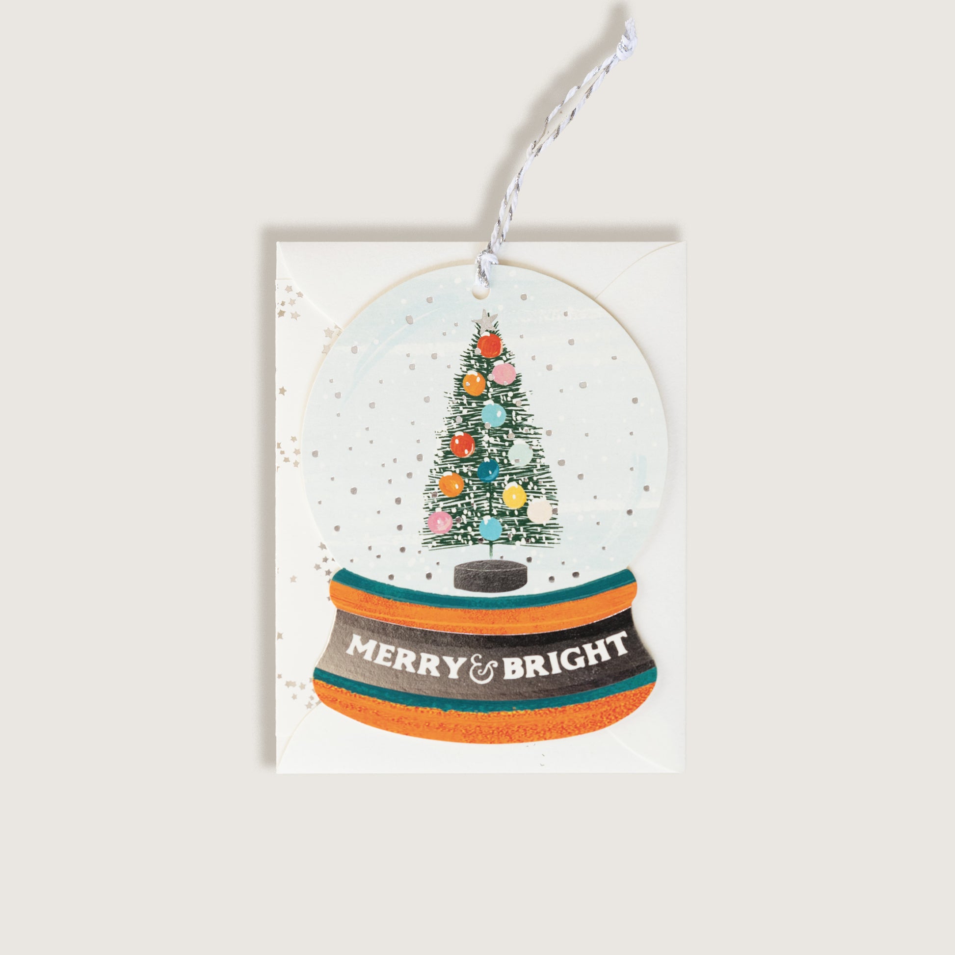 Merry & Bright Snowglobe Greeting Card