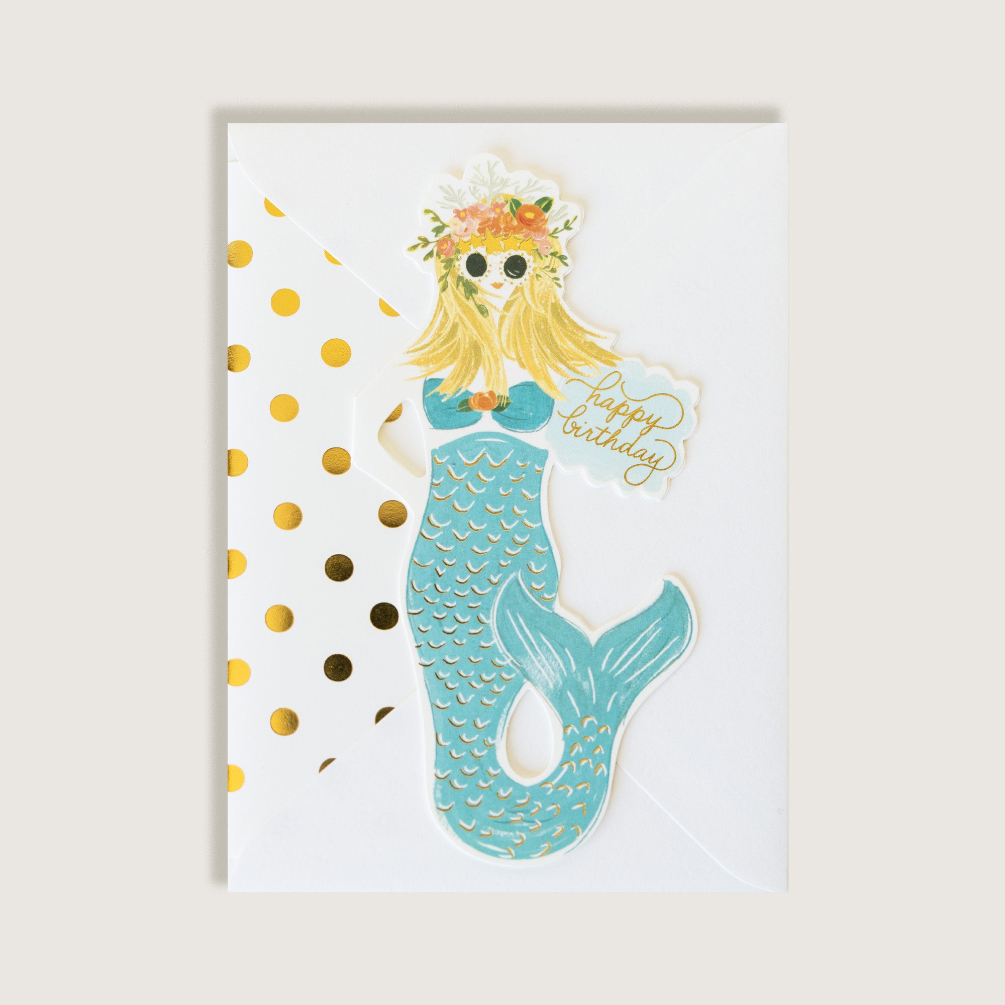 Mermaid Happy Birthday Greeting Card