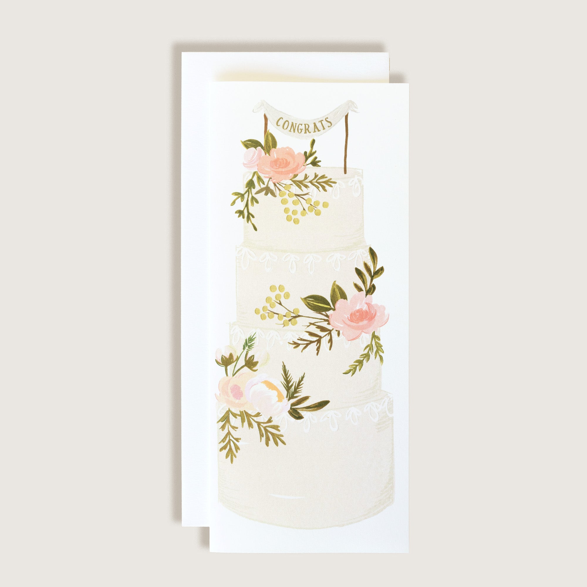 Congrats Wedding Cake Greeting Card