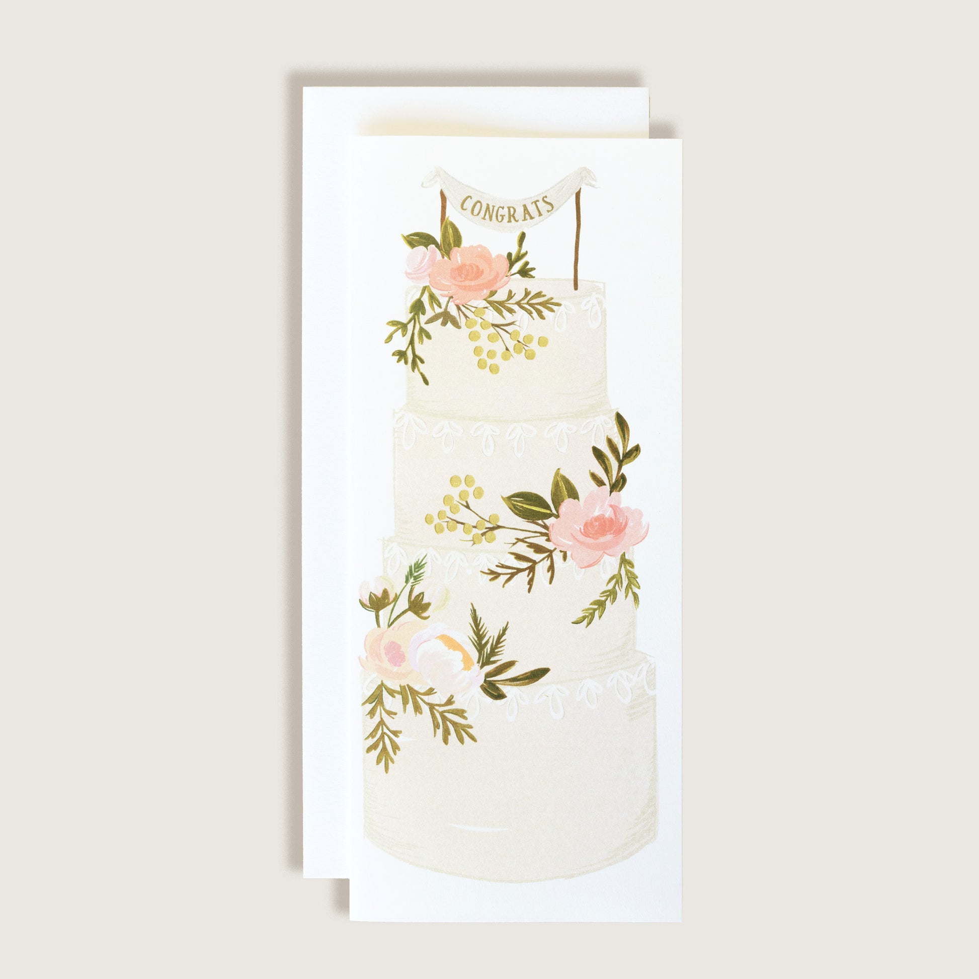 Congrats Wedding Cake Greeting Card
