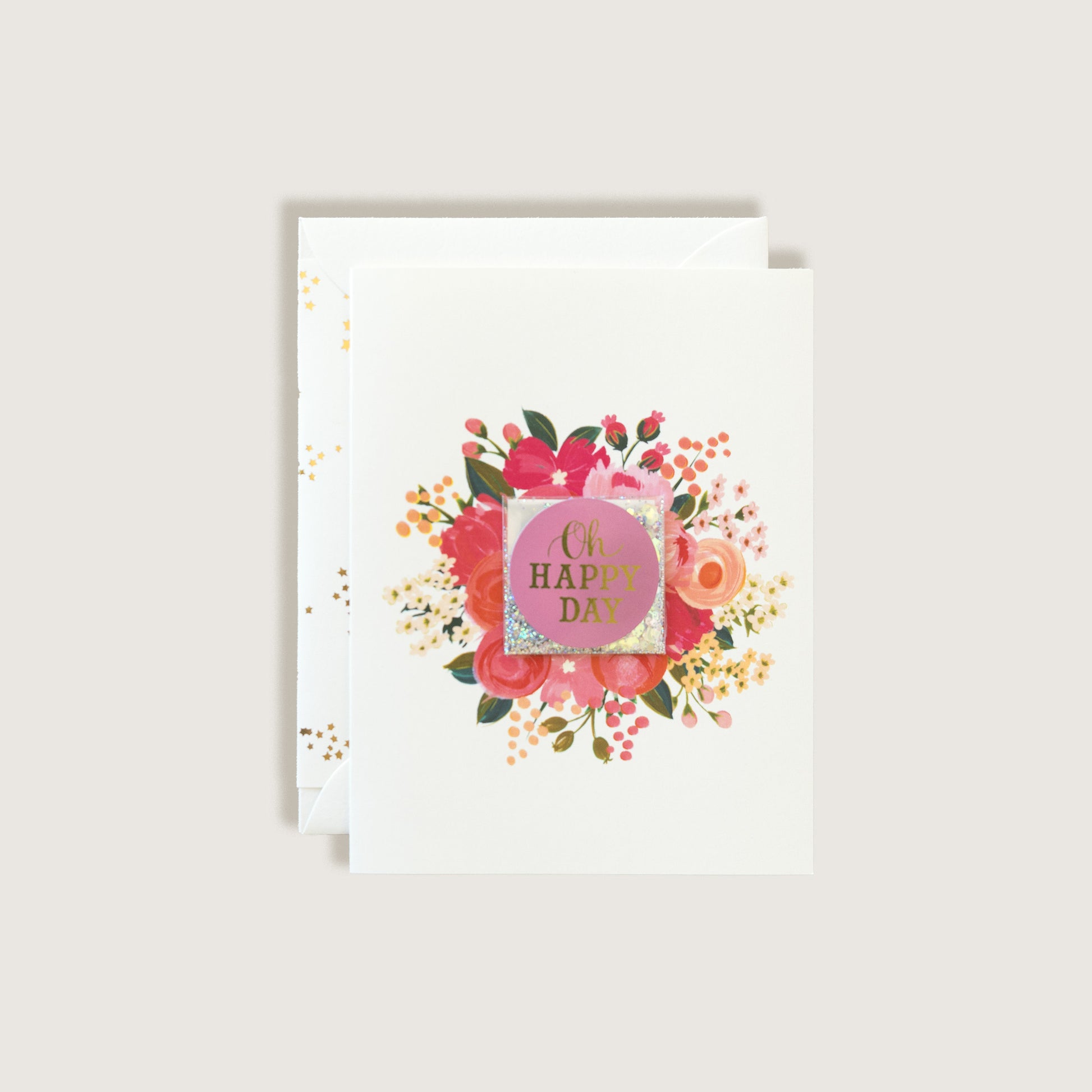 Oh Happy Day Glitter Greeting Card