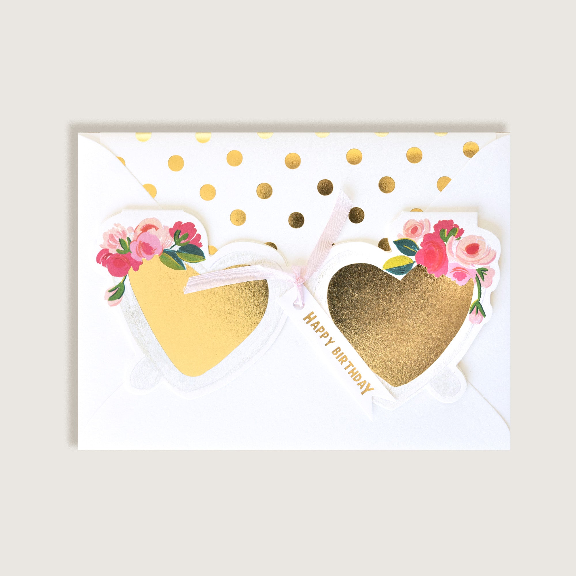 Happy Birthday Heart Glasses Card
