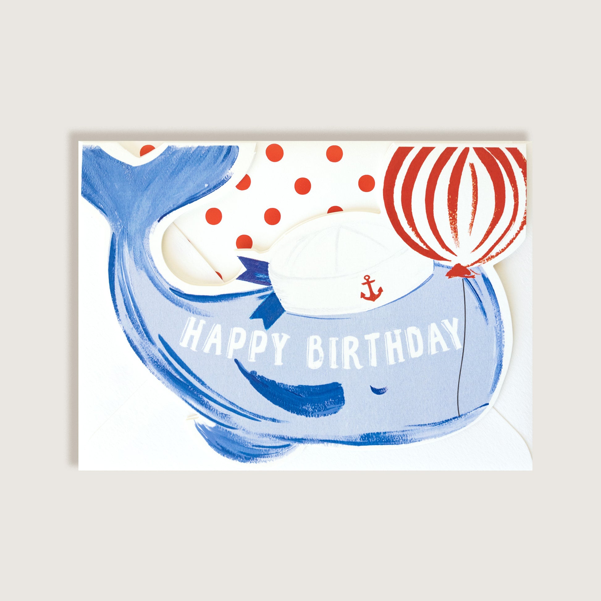 Whale Birthday Die Cut Card