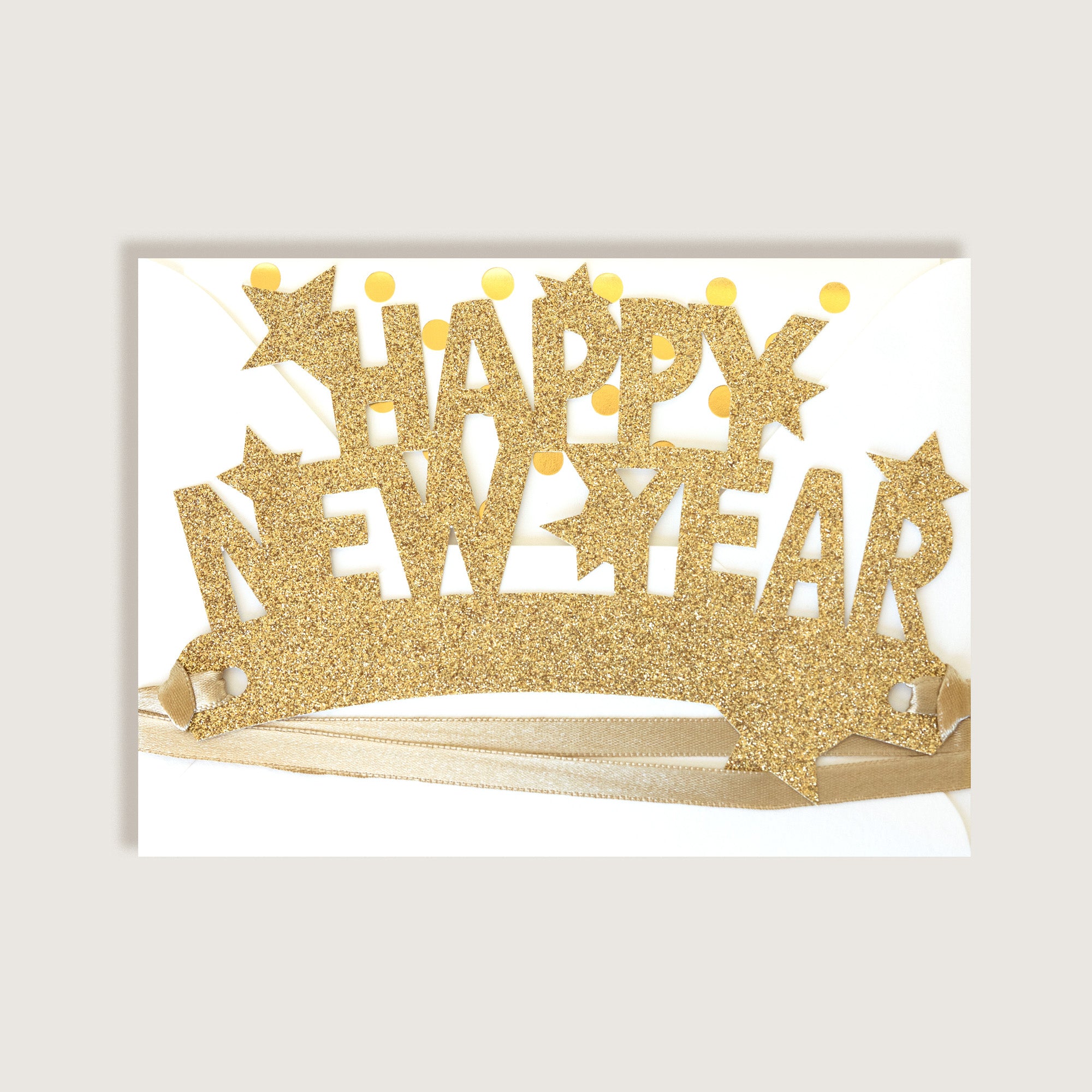 Happy New Year Gold Crown Card