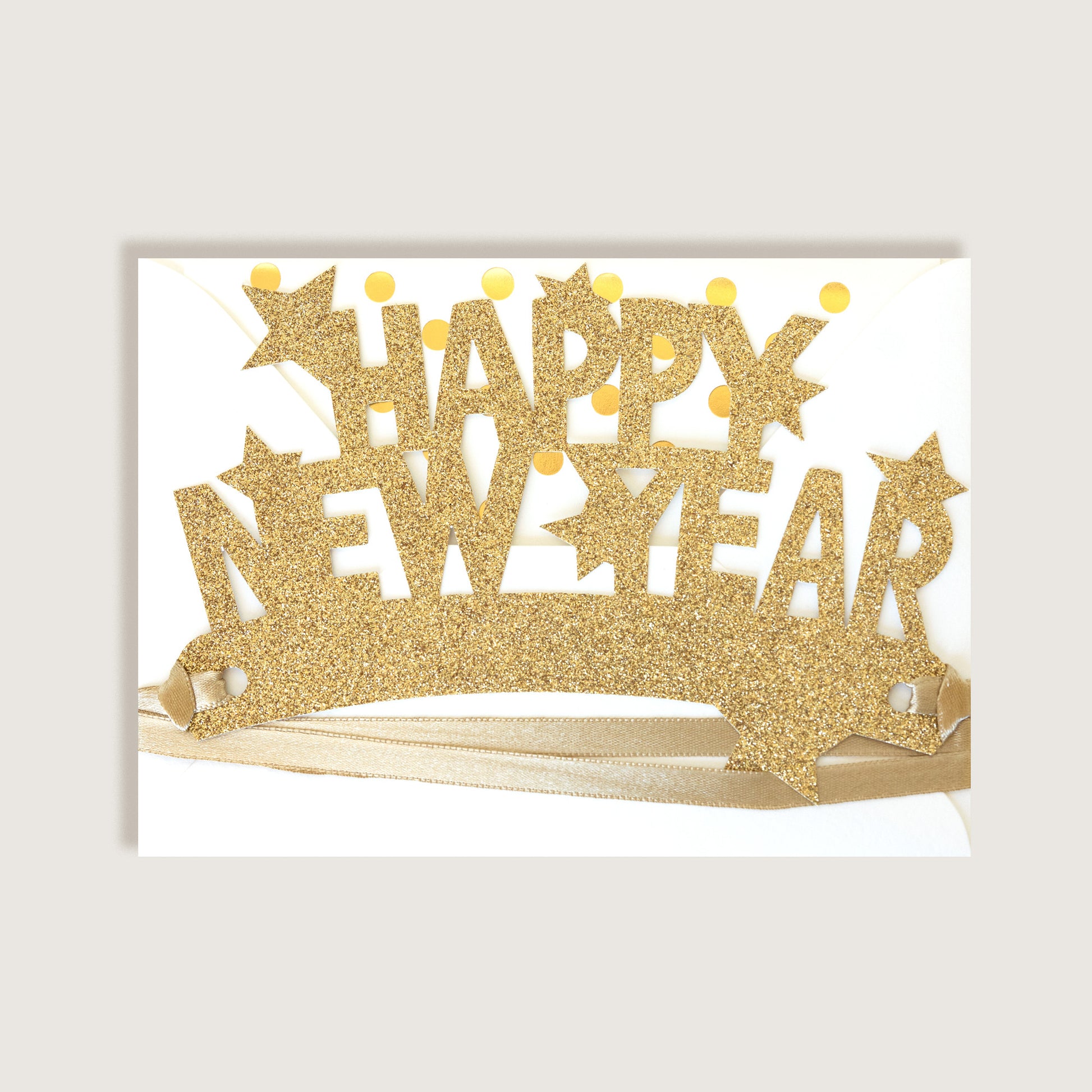 Happy New Year Gold Crown Card