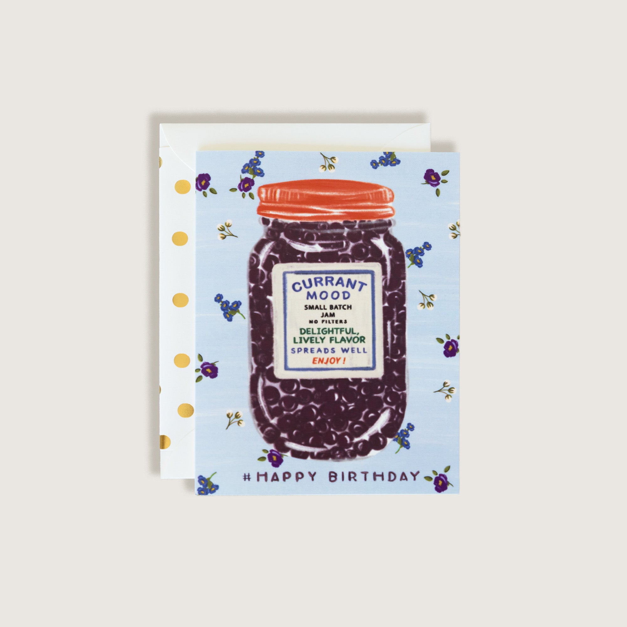 Currant Mood Mason Jar Happy Birthday Greeting Card