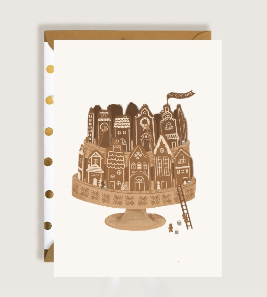 Gingerbread Biscoff Cake Greeting Card