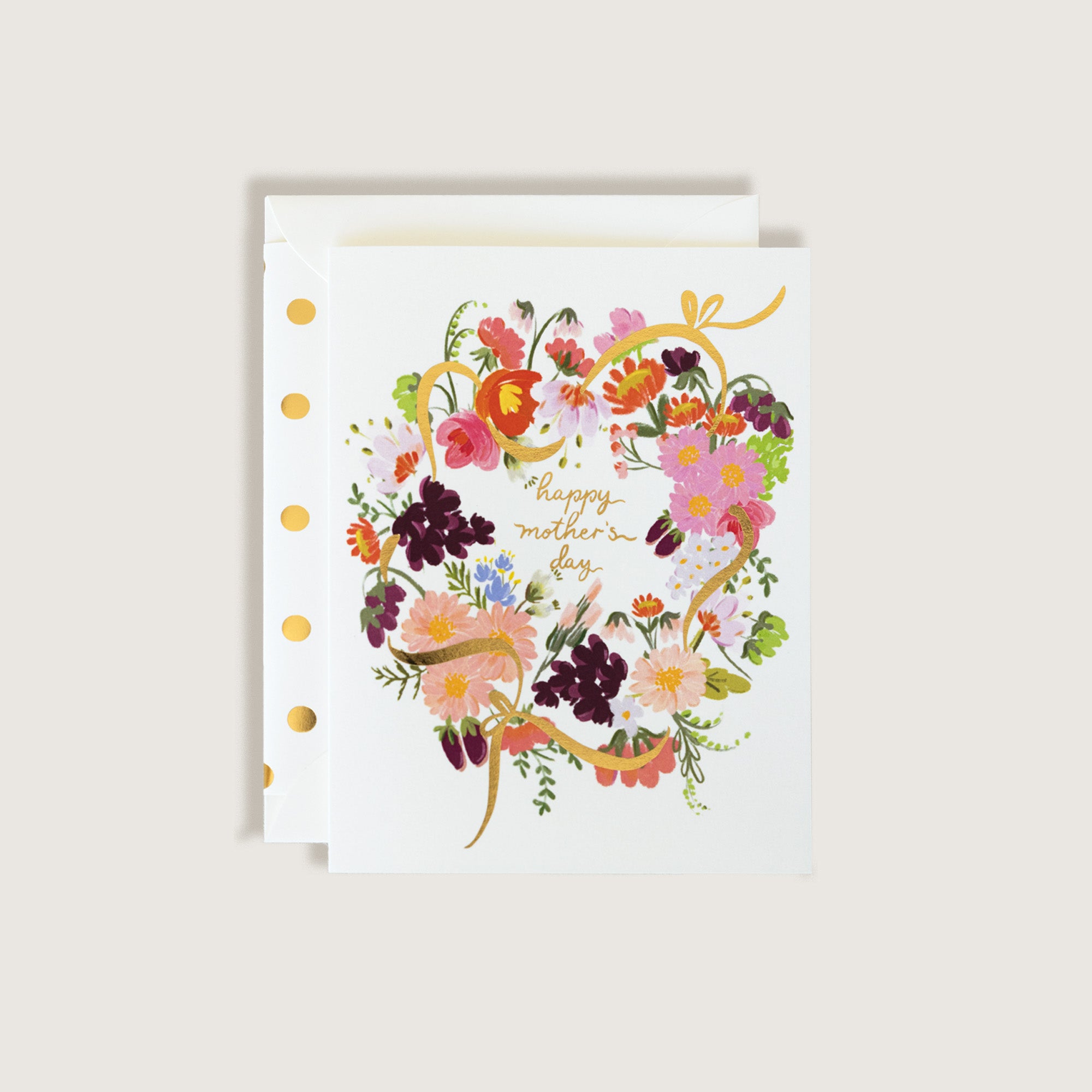 Happy Mother's Day Wreath Greeting Card