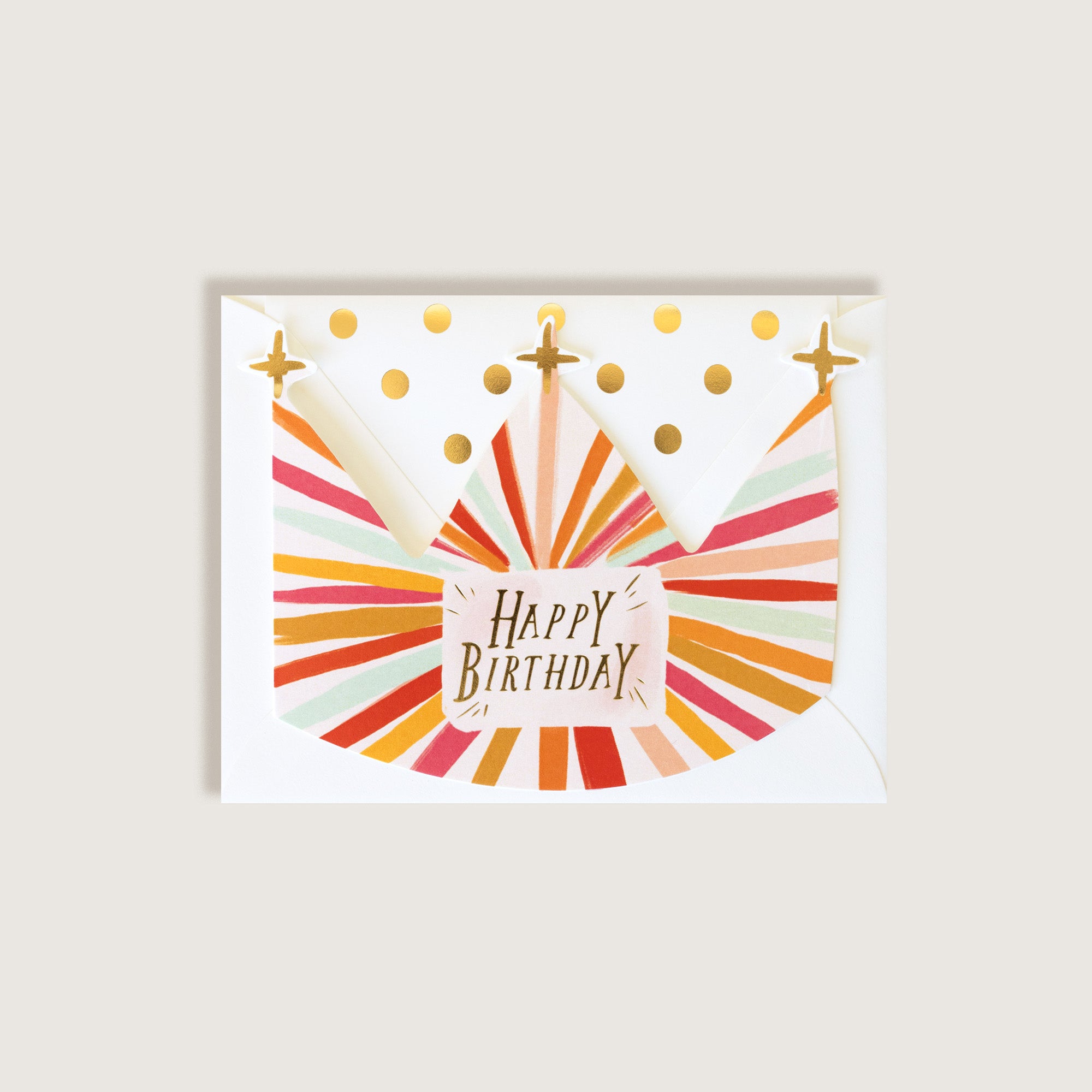 Birthday Crown Gold Happy Birthday Card