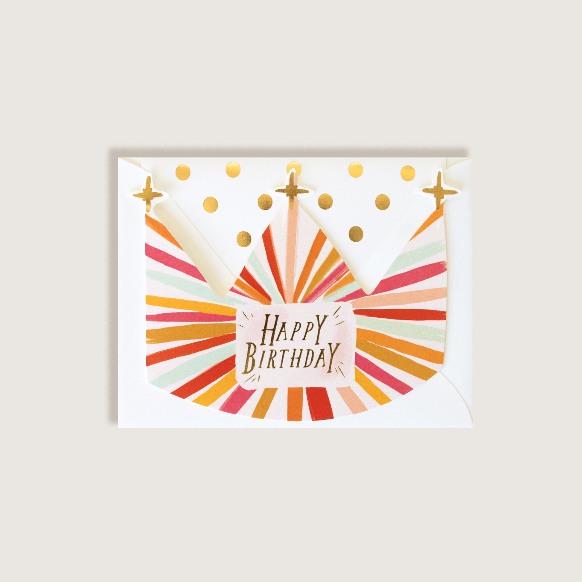 Birthday Crown Gold Happy Birthday Card
