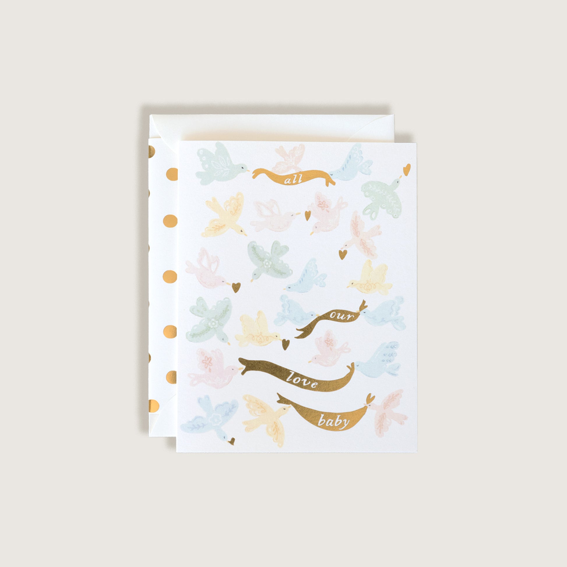 All Our Love Baby Card