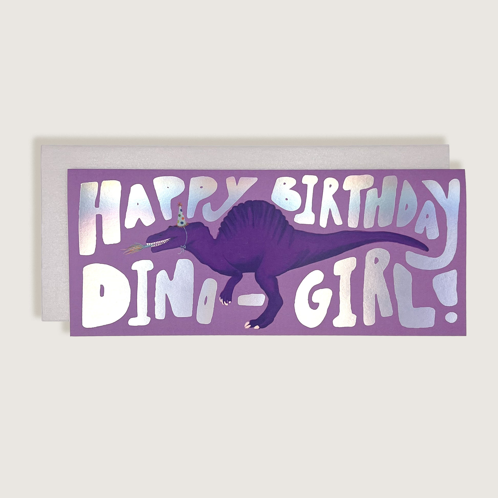 Dino Girl Birthday Card