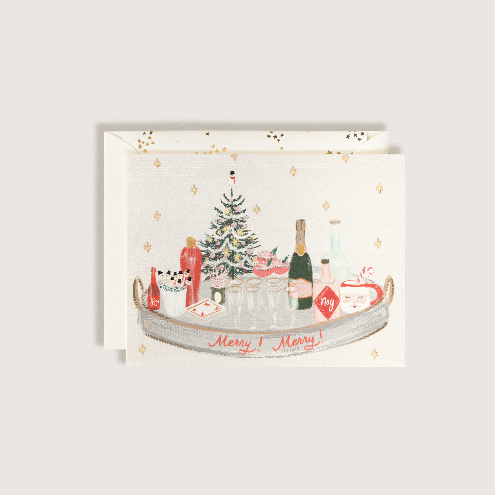 Merry Merry Holiday Tray Greeting Card