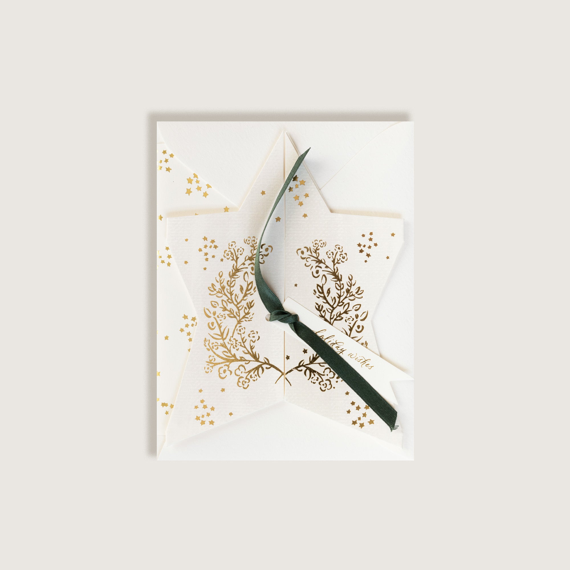 'Holiday Wishes' Star Greeting Card