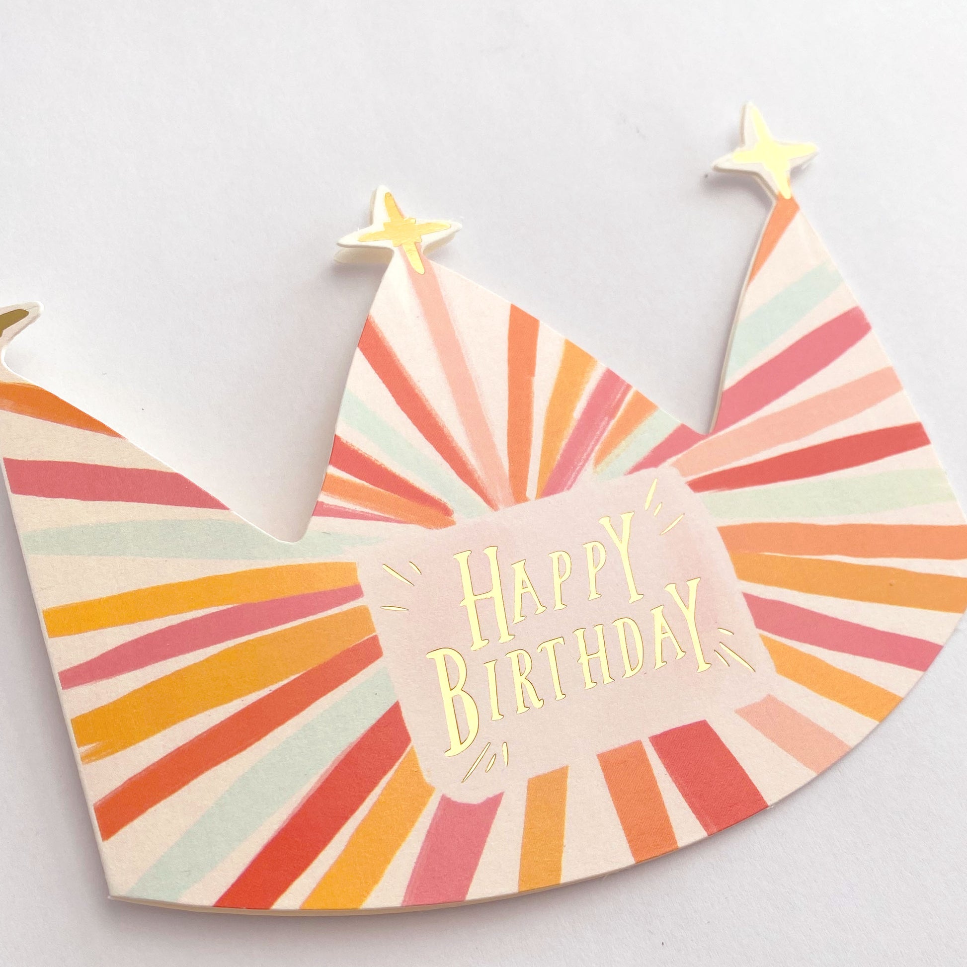 Birthday Crown Gold Happy Birthday Card