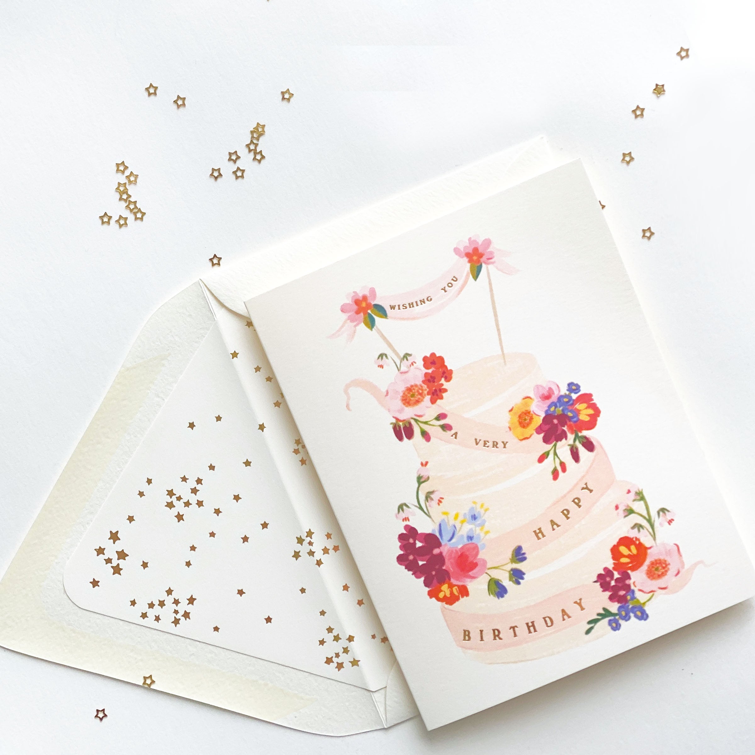 Wishing You a Happy Birthday Cake Card