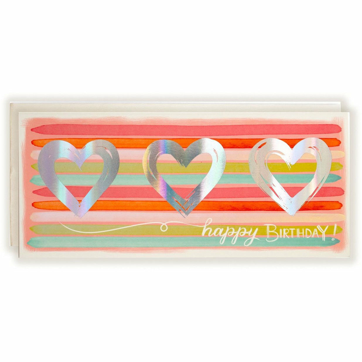 Happy Birthday holographic Hearts - The First Snow