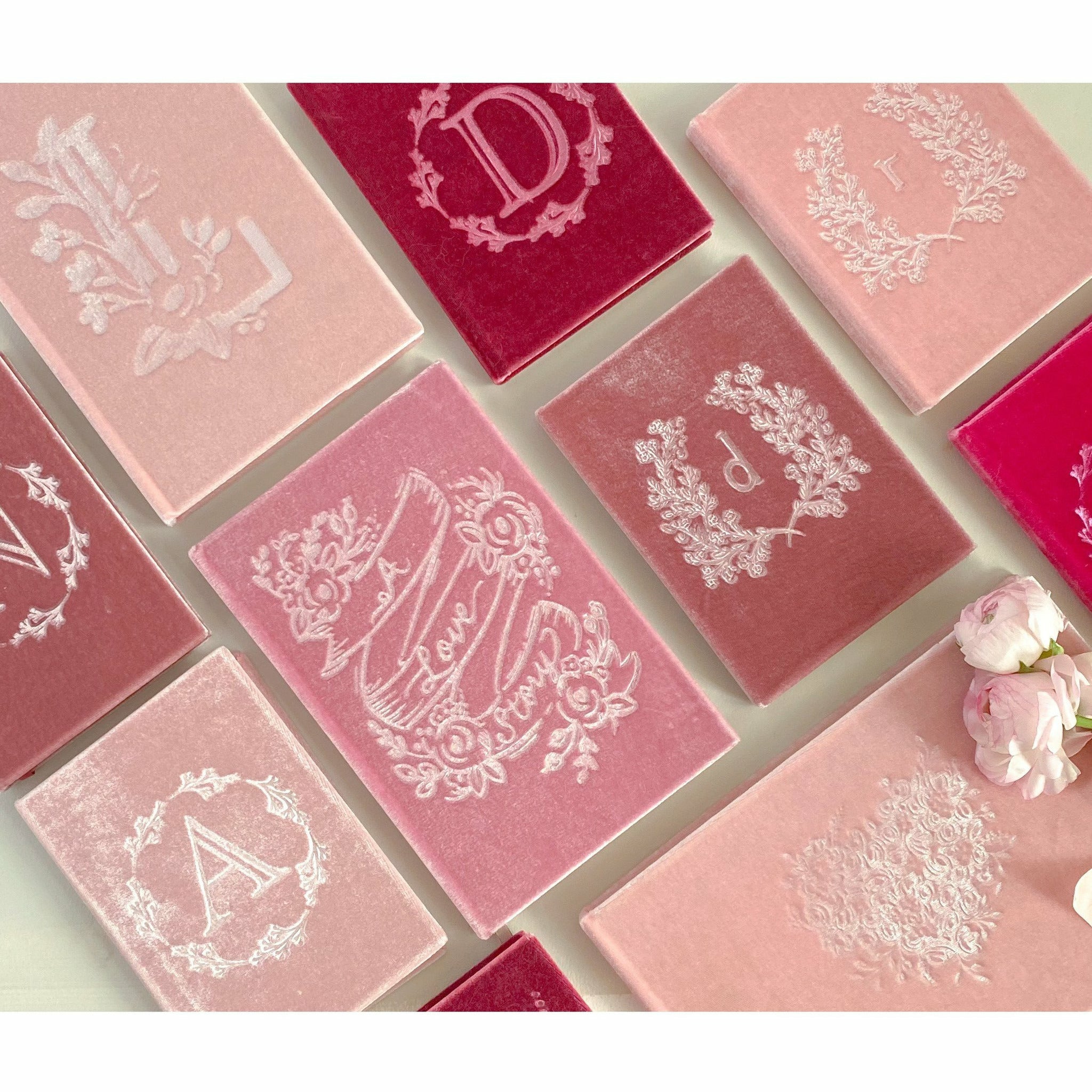 Beautiful "A Love Story" Handmade Velvet-Covered Lined Notebook - The First Snow