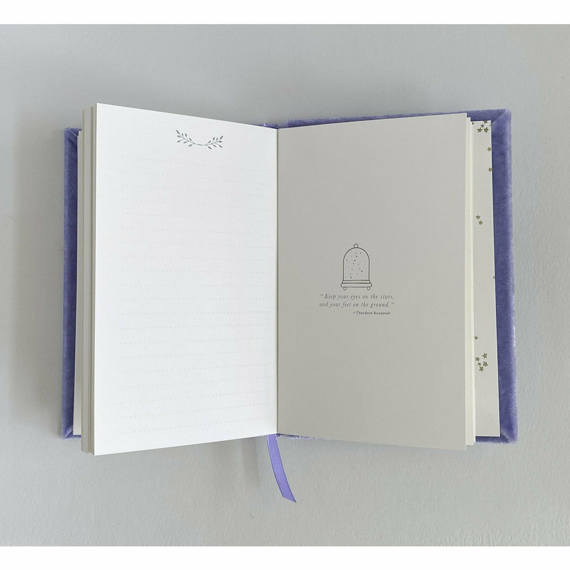 Petite Silk Velvet Monogram Crest Book - The First Snow
