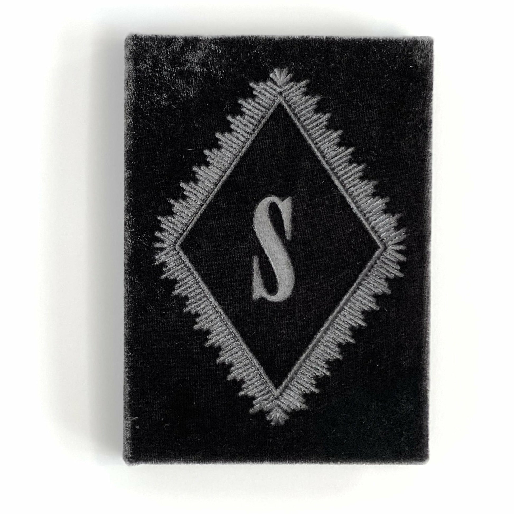 Handsome Petite Silk Velvet-Covered Vows Book for Weddings with Ribbon Bookmark - The First Snow