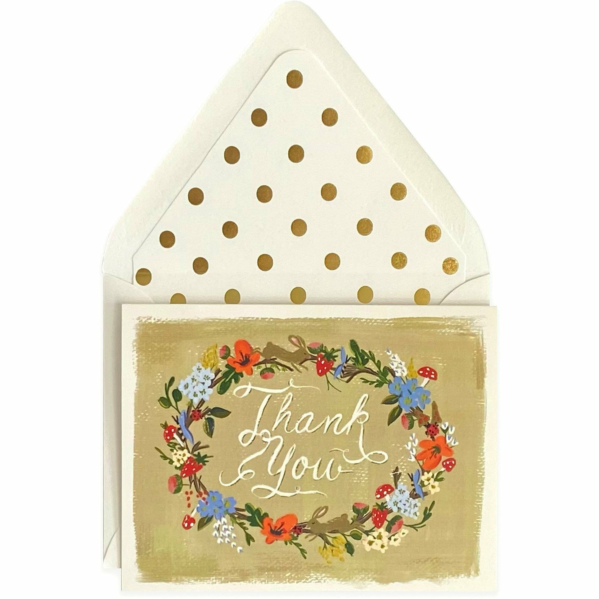 Thank You Floral Garden Wreath - The First Snow