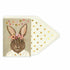 Happy Birthday Rabbit/Hare Floral Wreath Card - The First Snow