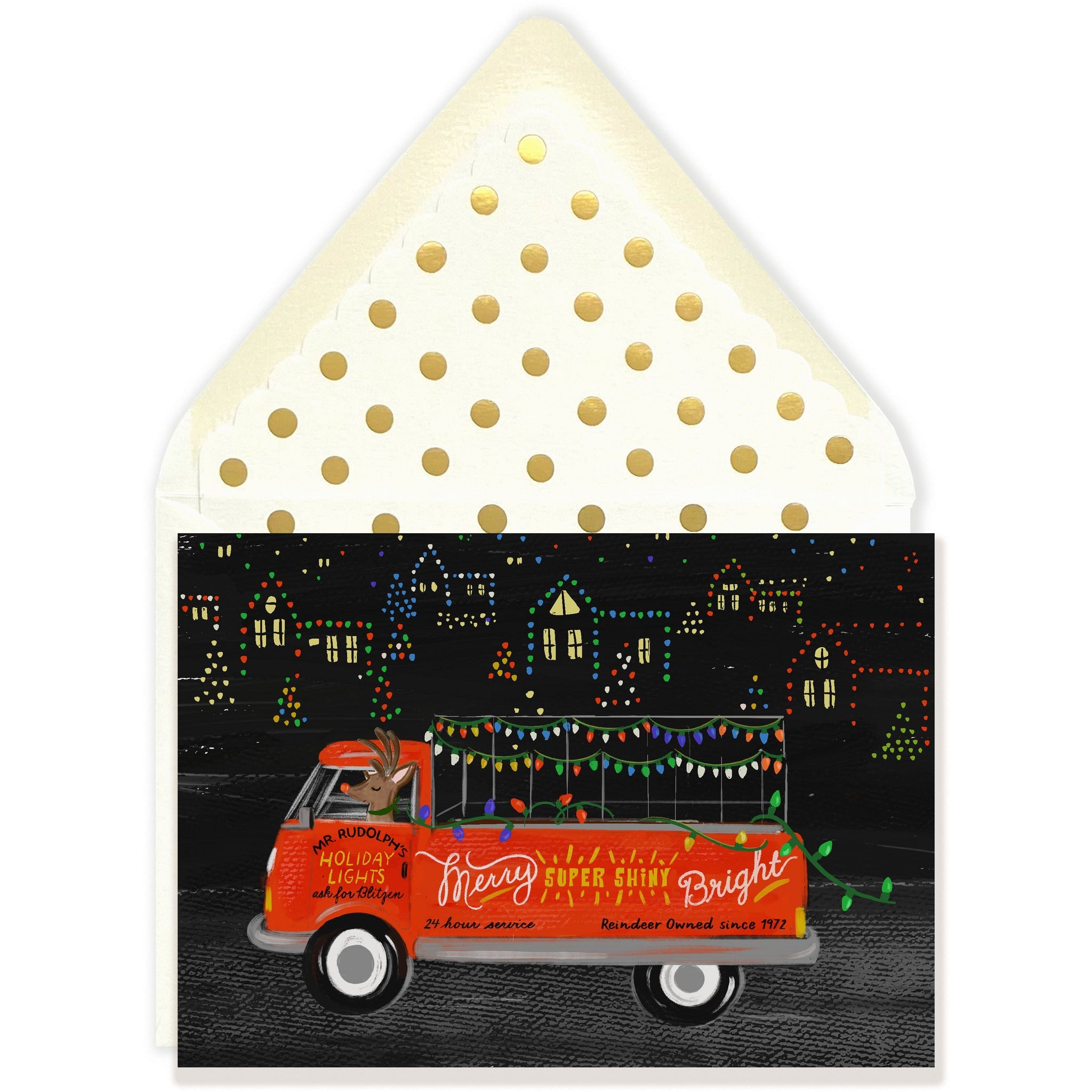 Mr. Rudolph's Tree Service Christmas Card - The First Snow