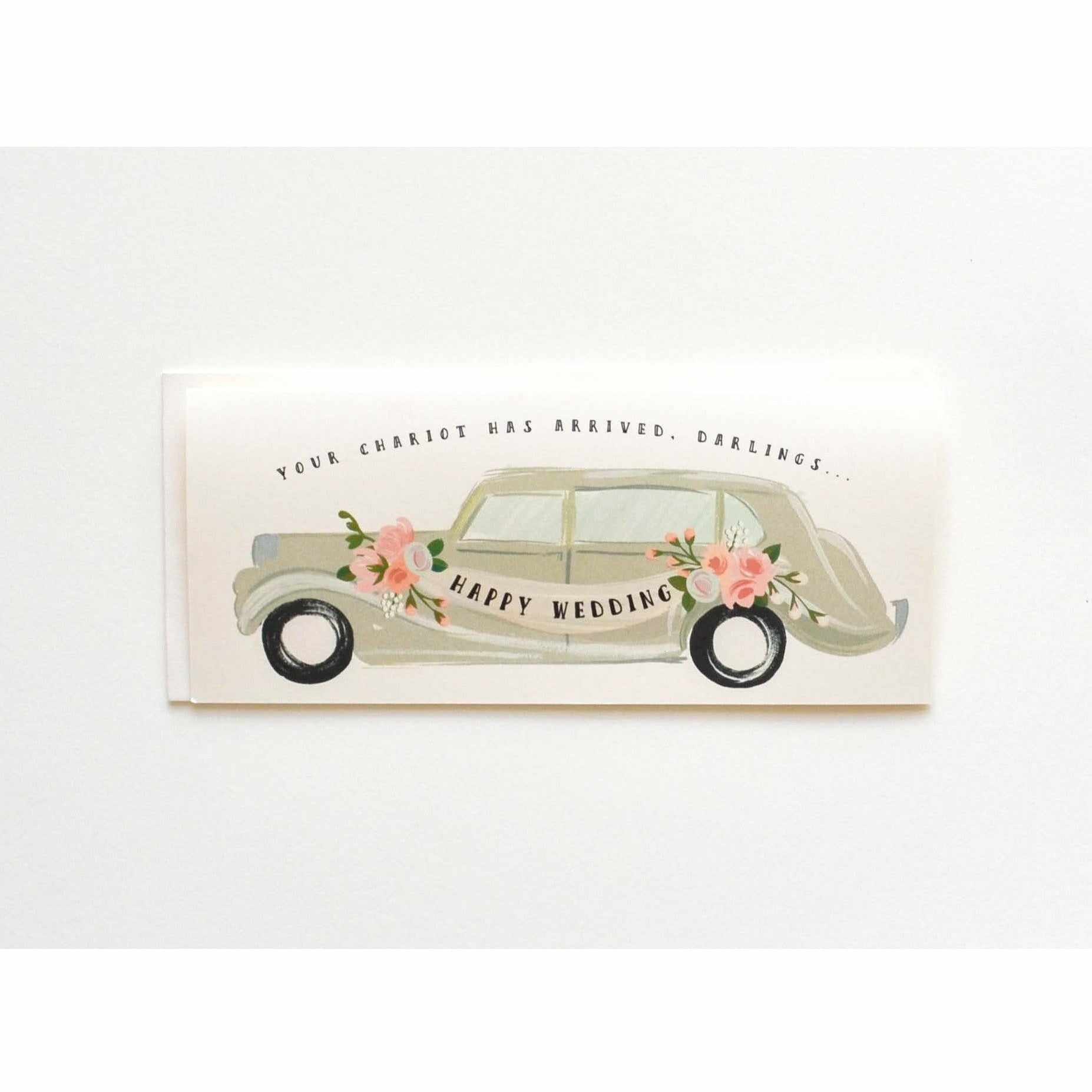 Happy Wedding Chariot has arrived Card - The First Snow