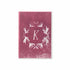 Rosa Petite Silk Velvet Monogram Book with ribbon bookmark - The First Snow
