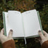 Love-Themed Silk Velvet-Covered Lined Notebook with Fabric Bookmark - The First Snow